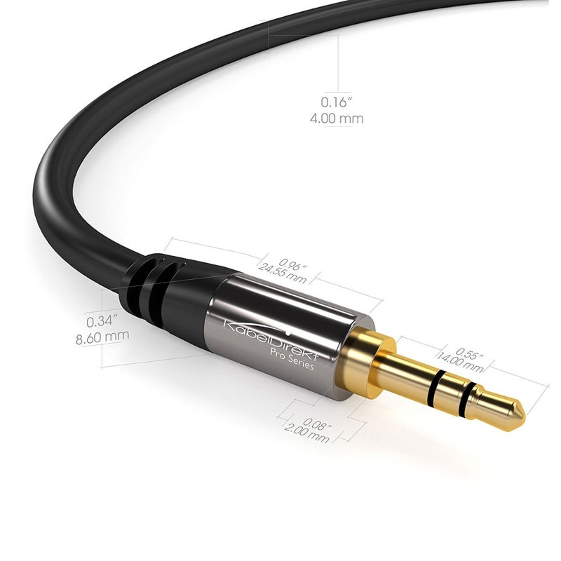 KabelDirekt â€“ Aux Cable, Jack Cord & Audio 3.5mm Cable â€“ 20ft â€“ Available in 1.5-33ft â€“ Suitable for Headphones â€“ Mobile Phone â€“ PC & Laptop Audio â€“ Car â€“ HiFi â€“ Stereo, Black - Image 5